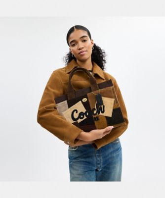 レア　コーチ COACH パッチワーク トートバッグ スウェード 肩がけ コーチ COACH パッチワーク トートバッグ 送料込｜Yahoo